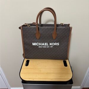 Michael Kors Mirella Medium Signature Logo Tote Bag
